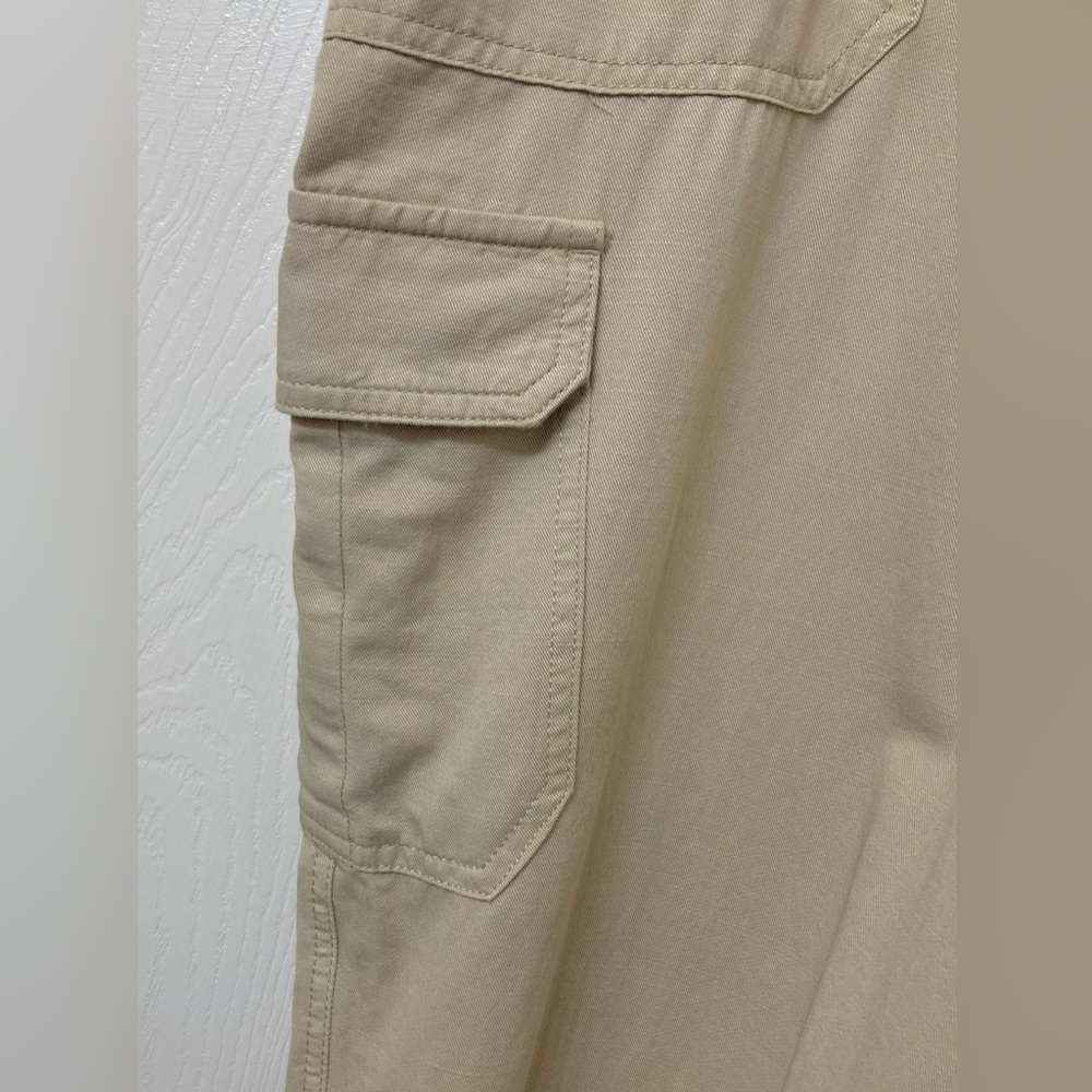 Tommy Hilfiger Women’s Khaki High Rise Tapered Ankle Cargo Pants 2X Utility Y2K - Picture 6 of 9